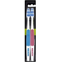 Зубная щетка Reach Medium Twin Pack Interdental красно-синяя 2 шт