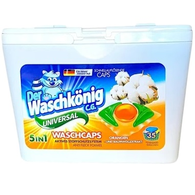 

Капсулы для стирки Waschkonig Universal Orangen und Baumwollextrakt 35 шт