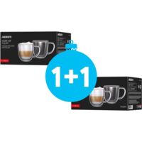 Набор чашек с ручками и двойными стенками ARDESTO 450мл, 2шт, боросиликатное стекло, прозрачный (AR2645BWN)