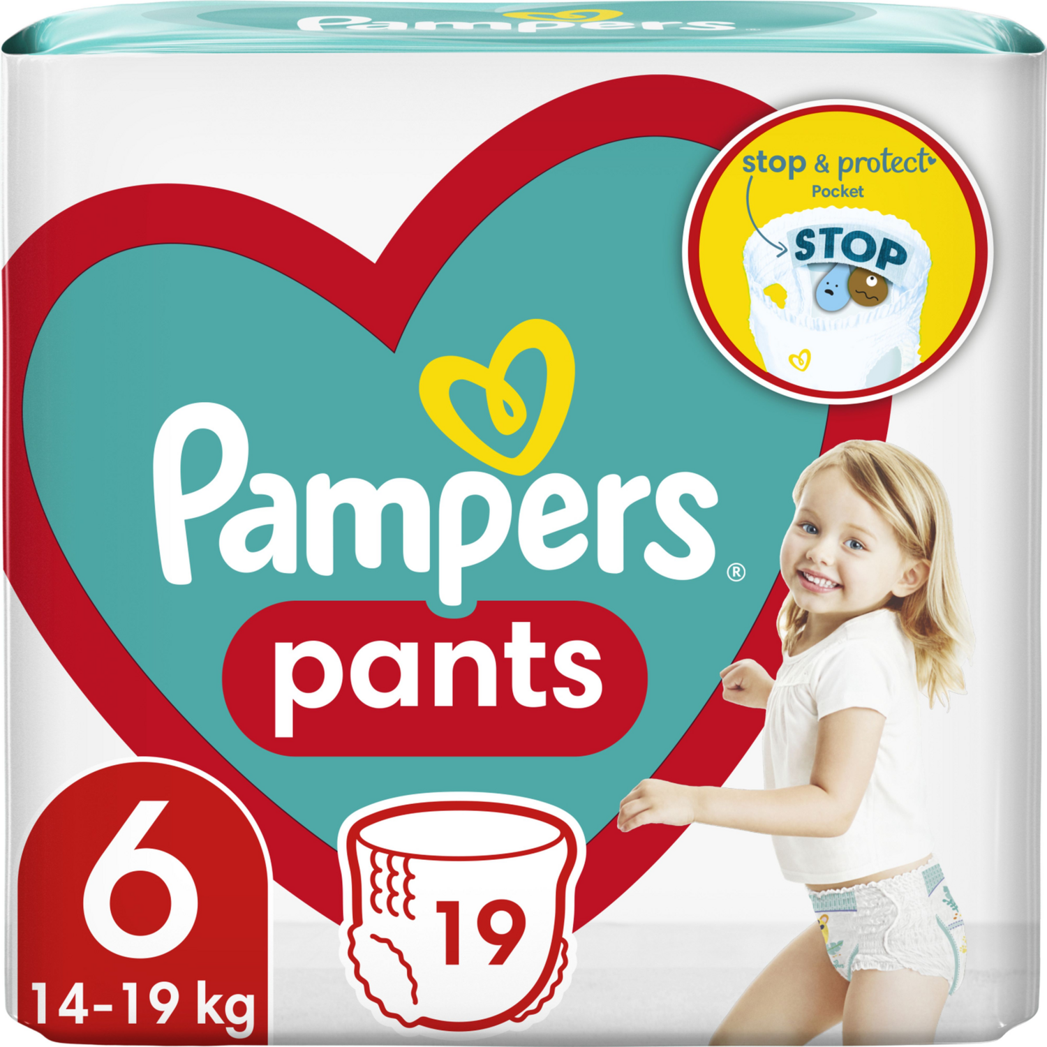 Подгузники-трусики Pampers Pants Размер 6 15+ кг 19 шт фото 