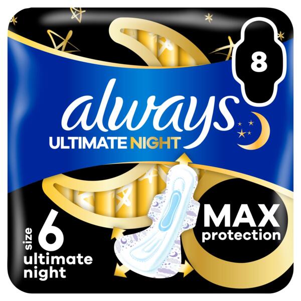 

Прокладки гигиенические Always Ultimate Night Размер 6 8 шт