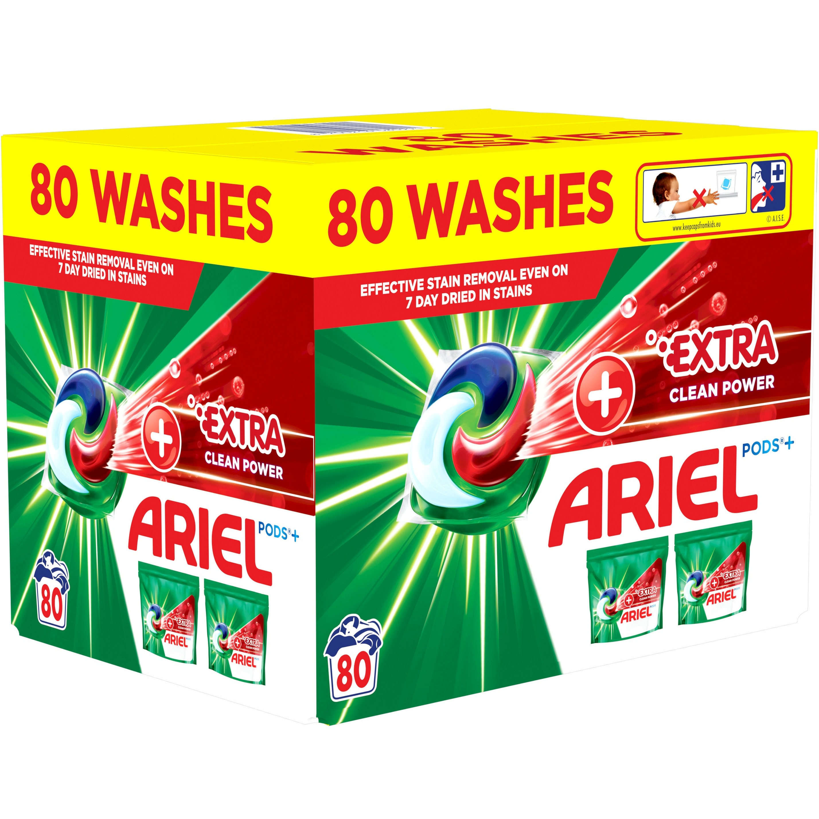 Капсули для прання Ariel Pods+ Extra Clean Power 80 штфото1