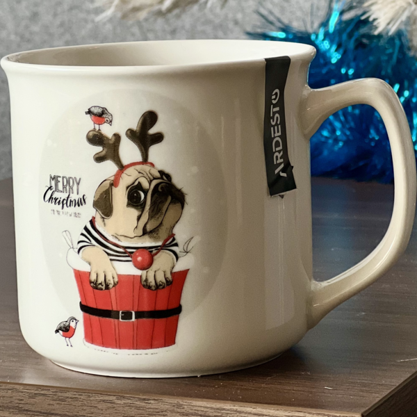 

Чашка Ardesto Merry Christmas dog, 360мл, фарфор (AR3060ASD)