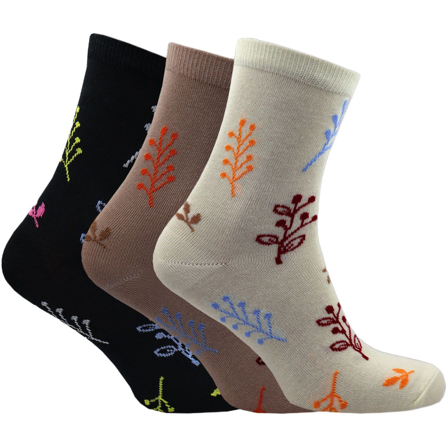 Набор носков женских Premier Socks 36-40 3 пары черный, коричневый, бежевый (4820203356010) фото