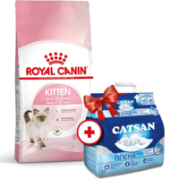 Сухой корм для котят Royal Canin Kitten 4 кг + Наполнитель Catsan 5 л (11678) (1272120702440)