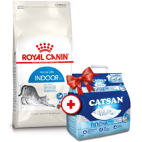 Сухой корм для домашних кошек Royal Canin Indoor 4 кг Наполнитель Catsan 5 л (11680) (1272120706936)