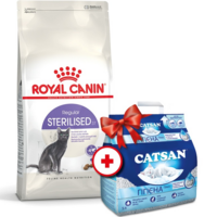 Сухой корм для взрослых стерилизованных кошек Royal Canin Sterilised 4.0 кг + Наполнитель Catsan 5 л (11682) (1272120737