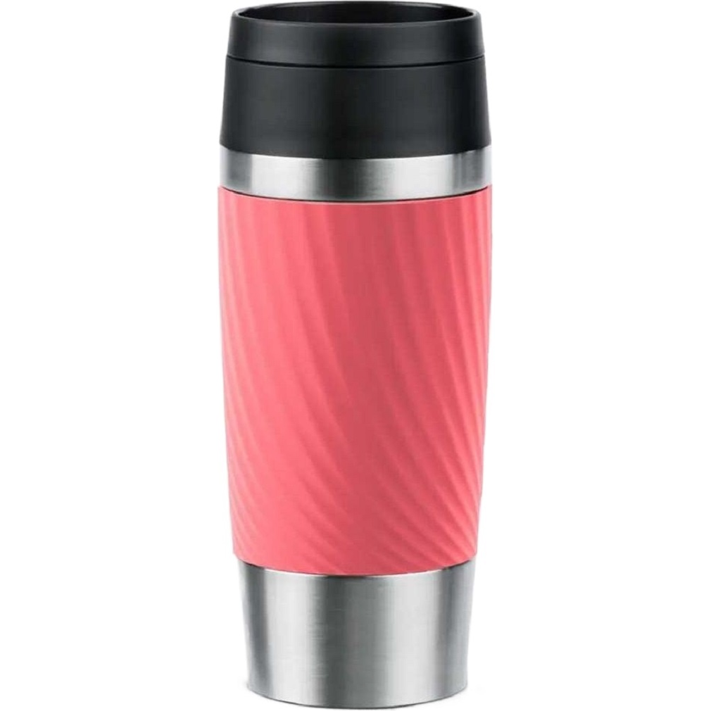 Термочашка Tefal Travel Mug Classic Twist, 360мл, нержавіюча сталь, кораловий (N2024410)фото