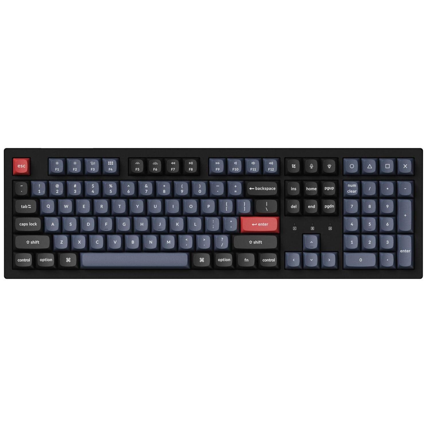 Клавиатура Keychron K10 PRO 108Key, K pro Brown, WL/BT/USB-A, Hot-Swap, QMK, EN/UKR, RGB, Black (K10P-H3-UA) фото 