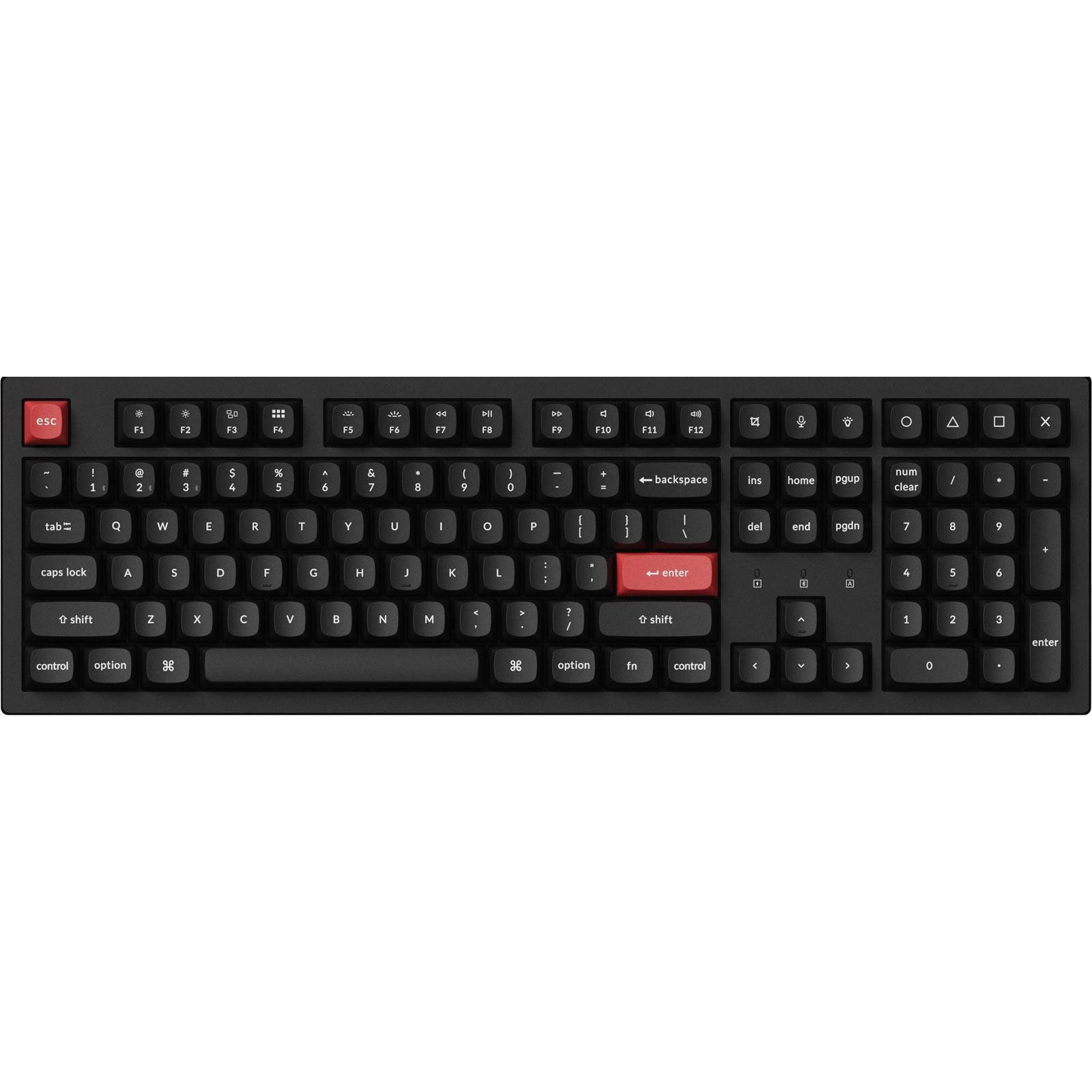 Клавиатура Keychron K10 PRO 108Key, K pro Brown, WL/BT/USB-A, QMK, EN/UKR, White Led, Black (K10P-A3-UA) фото 1