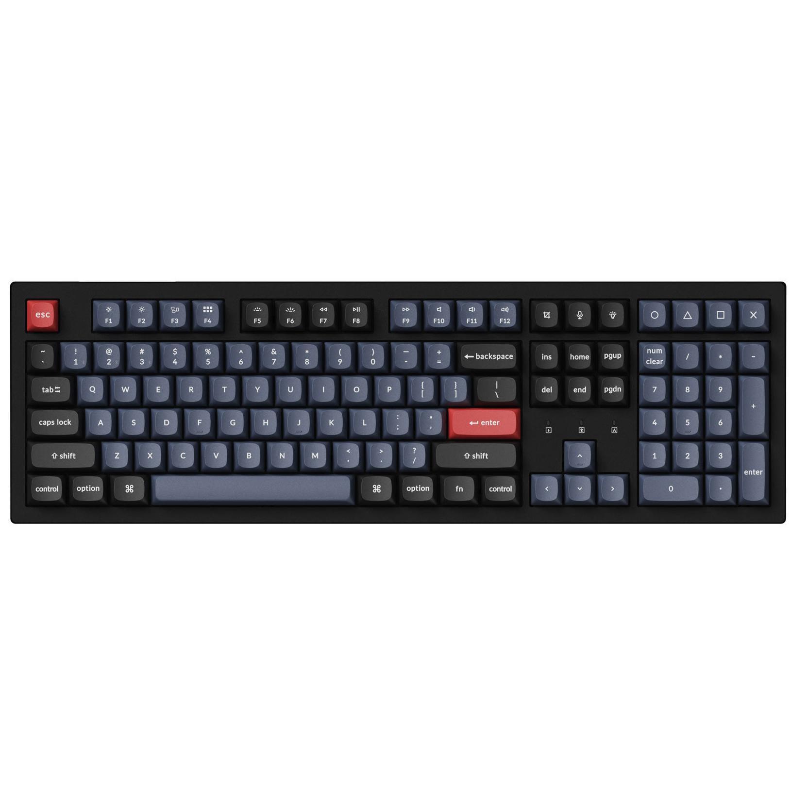 Клавиатура Keychron K10 PRO 108Key, K pro Red, WL/BT/USB-A, Hot-Swap, QMK, EN/UKR, RGB, Black (K10P-H1-UA) фото 1