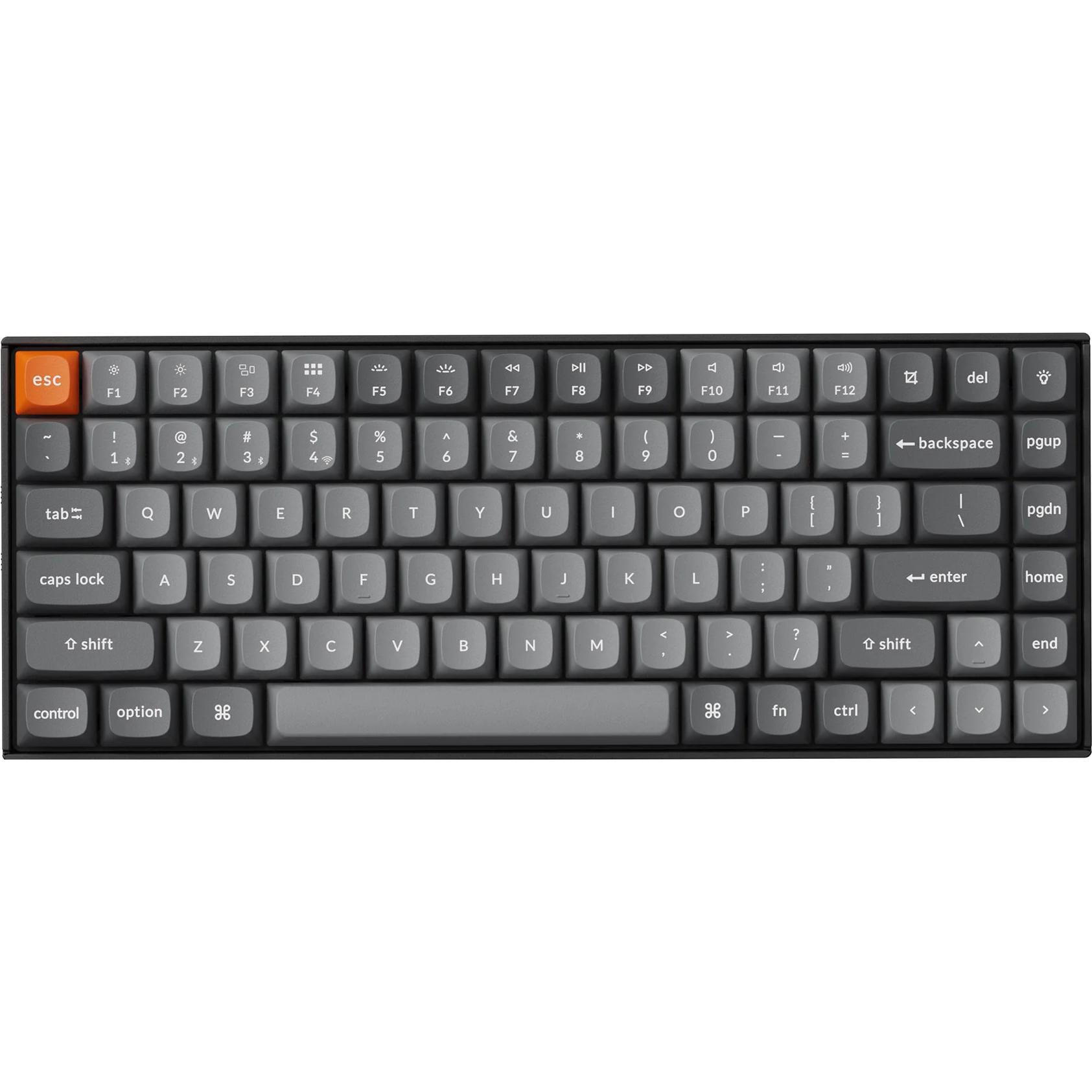 Клавиатура Keychron K2 Max 84Key, Keychron Super Red, WL/BT/USB-A, QMK, EN/UKR, White Led, Black (K2M-A1-UA) фото 1