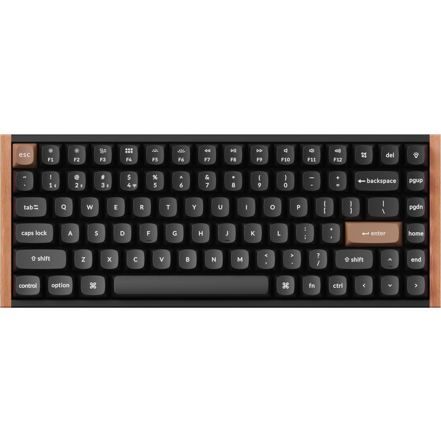 Клавиатура Keychron K2HE Gateron Double-Rail Magnetic Nebula, WL/BT/USB-A, QMK, Hot-swap, RGB, Wood, Black (K2H-F1-UA) фото 1