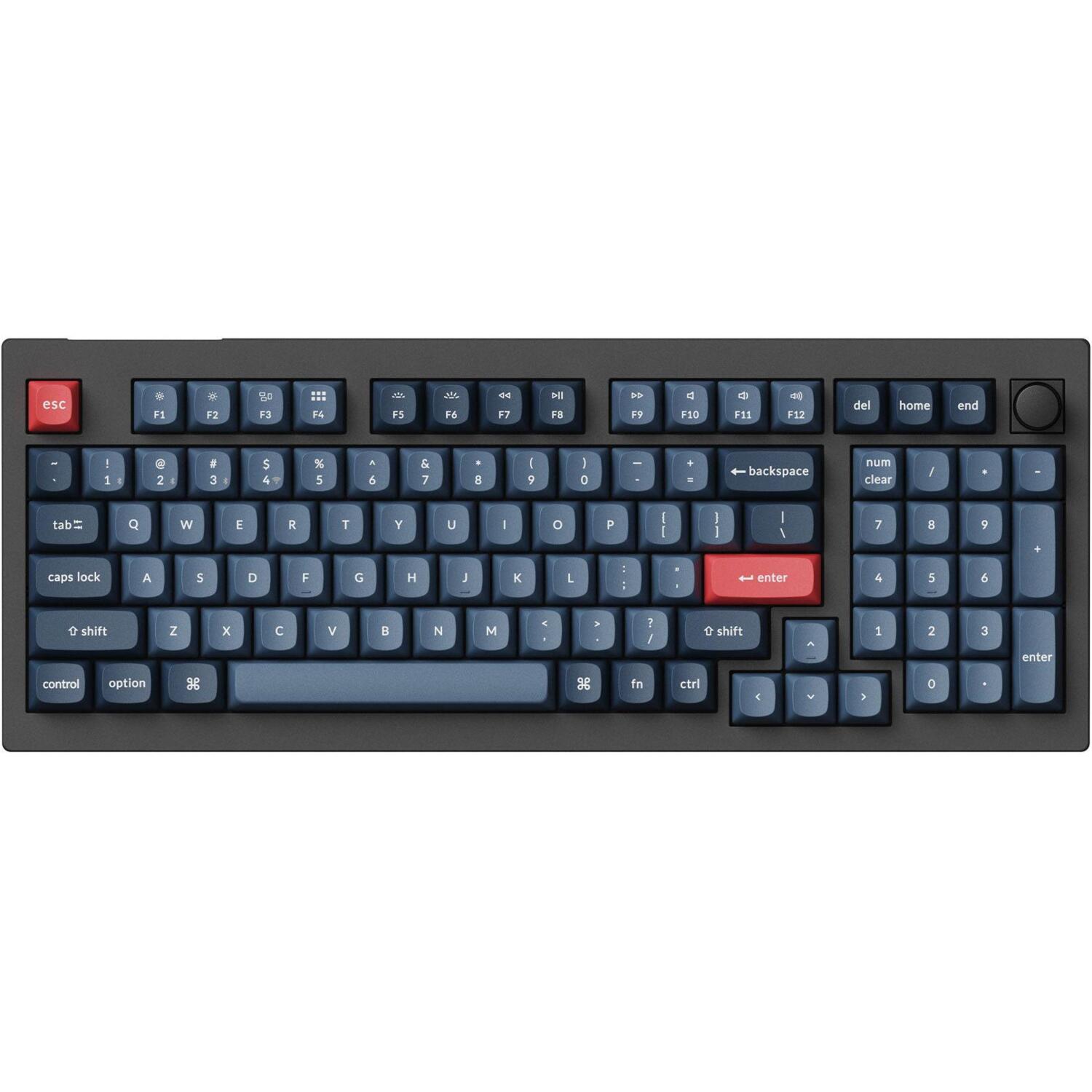 Клавиатура Keychron V5 Max Gateron Jupiter Red, Knob, WL/BT/USB-A, Hot-Swap, QMK, EN/UKR, RGB, Black (V5M-D1-UA) фото 