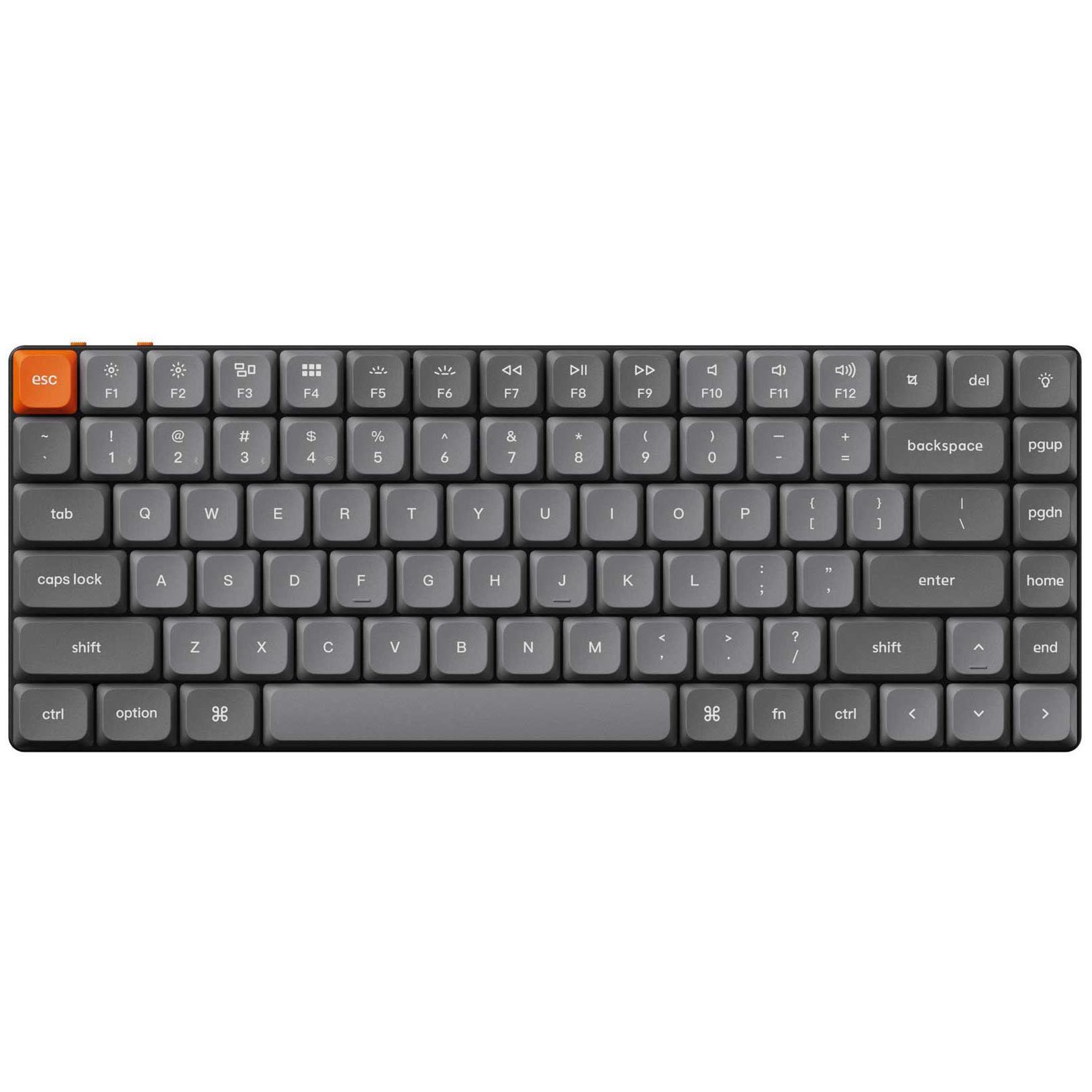 Клавіатура Keychron K3 Max 84Key, Gateron MX 2.0 Blue, WL/BT/USB-A, QMK, Hot-swap, EN/UKR, RGB, Black (K3M-H2-UA)фото1