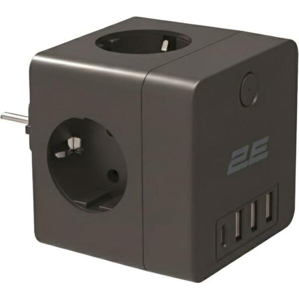 

Сетевой адаптер 2E 4XSchuko 3*USB-A, 1*USB-C Black (2E-AD431BK)