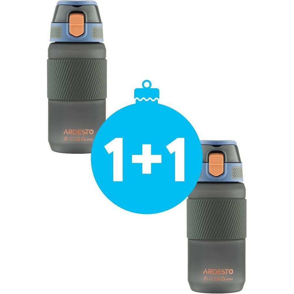 Пляшка для води ARDESTO Spring 600мл, чорний (AR2260SB)фото