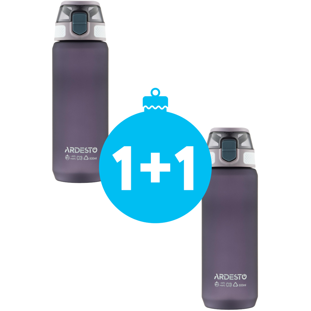 Пляшка для води ARDESTO Matte 800мл, фіолетовий (AR2281MG)фото1