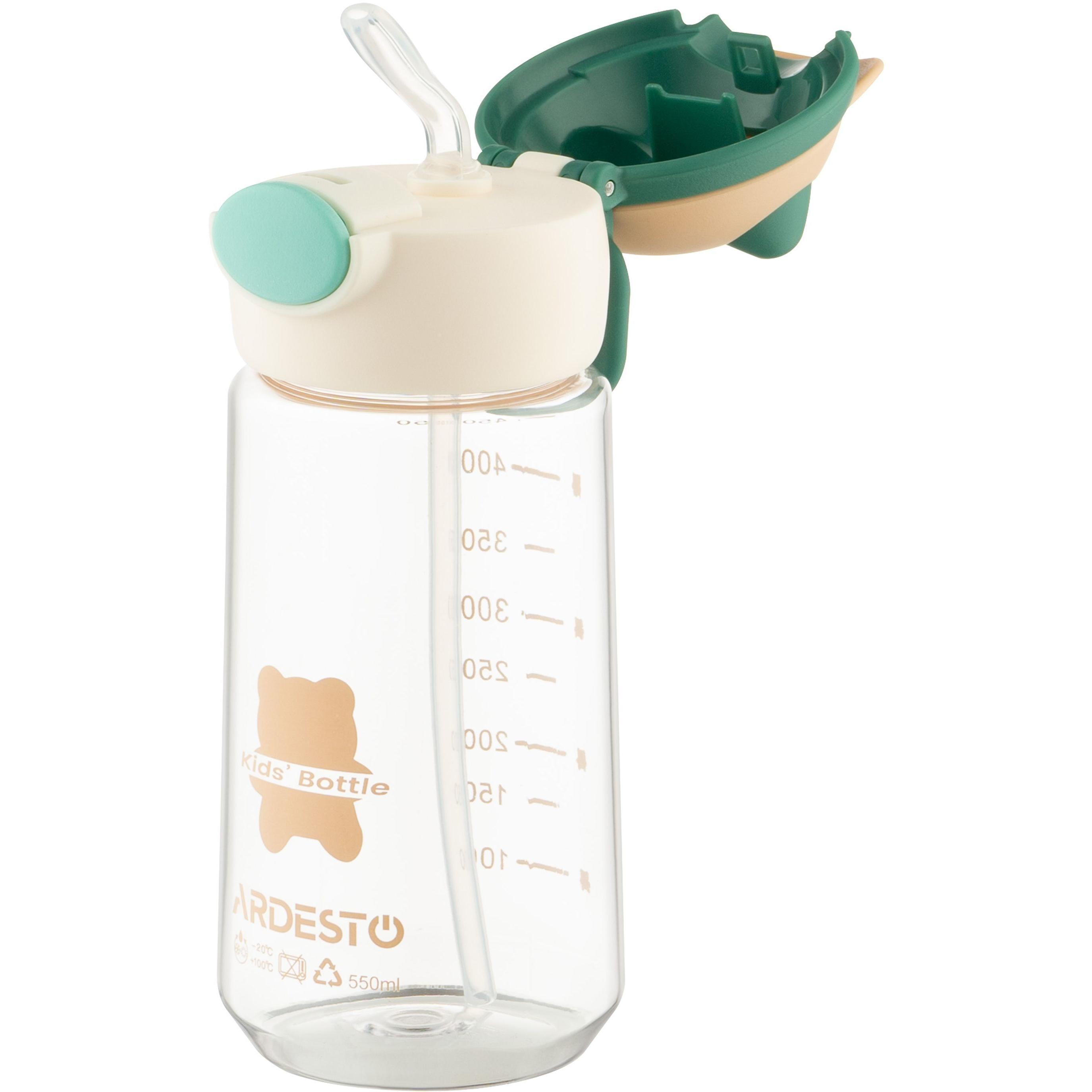 Пляшка для води Ardesto Bear 550мл, зелений (AR2255BE)фото1