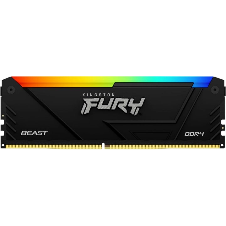 Память ПК Kingston DDR4 32GB 3200 FURY Beast RGB фото 