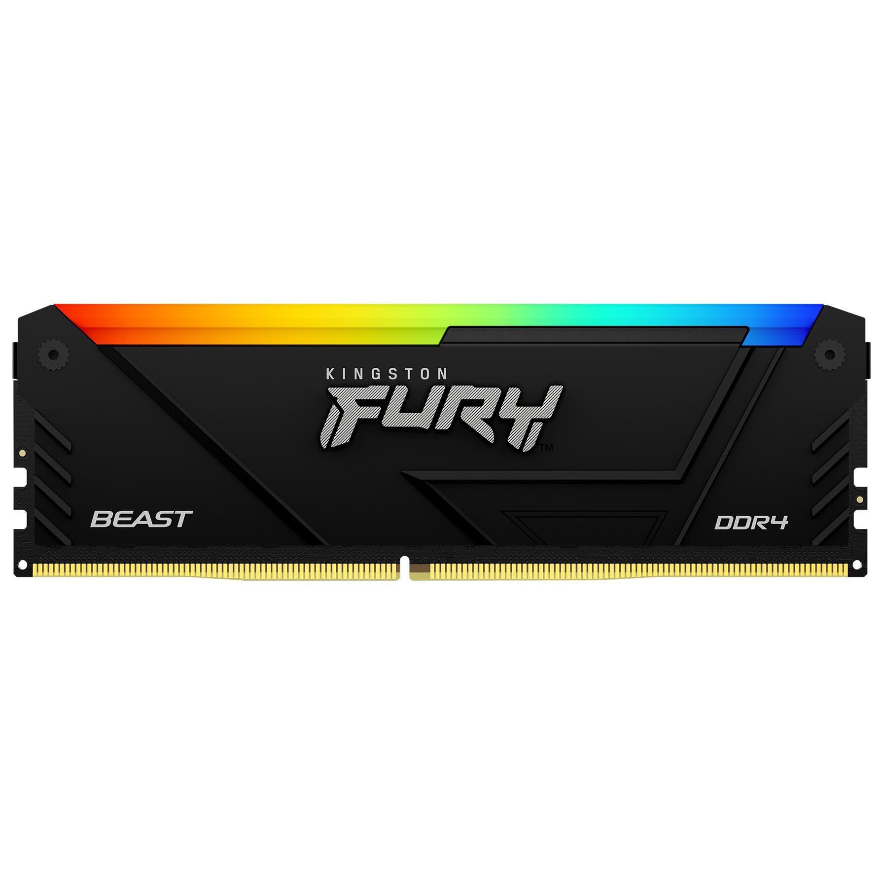 Память ПК Kingston DDR4 32GB 3200 FURY Beast RGB фото1