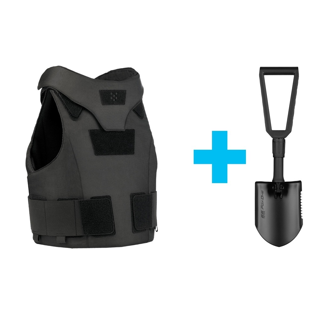 Бронежилет модульний Українська Броня Сівар, клас захисту ДСТУ 2, розмір M, чорний (UCVMBG1)фото1