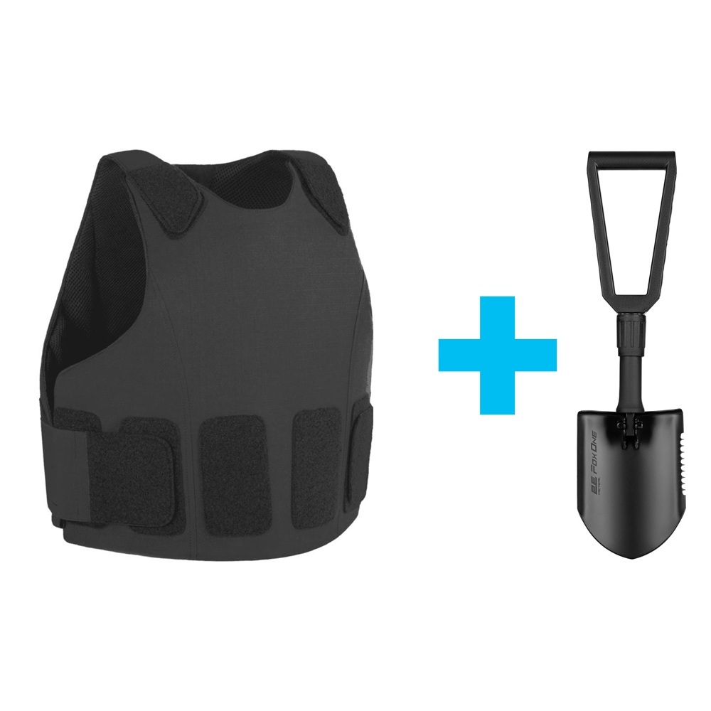 Бронежилет прихованого носіння Українська Броня Гард, клас захисту ДСТУ 2, розмір M, чорний (UCVMB)фото1