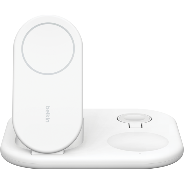 Беспроводное зарядное устройство Belkin 3в1 Magnetic Foldable iPhone/Watch/AirPods Qi2 15W, White (WIZ029VFWH)