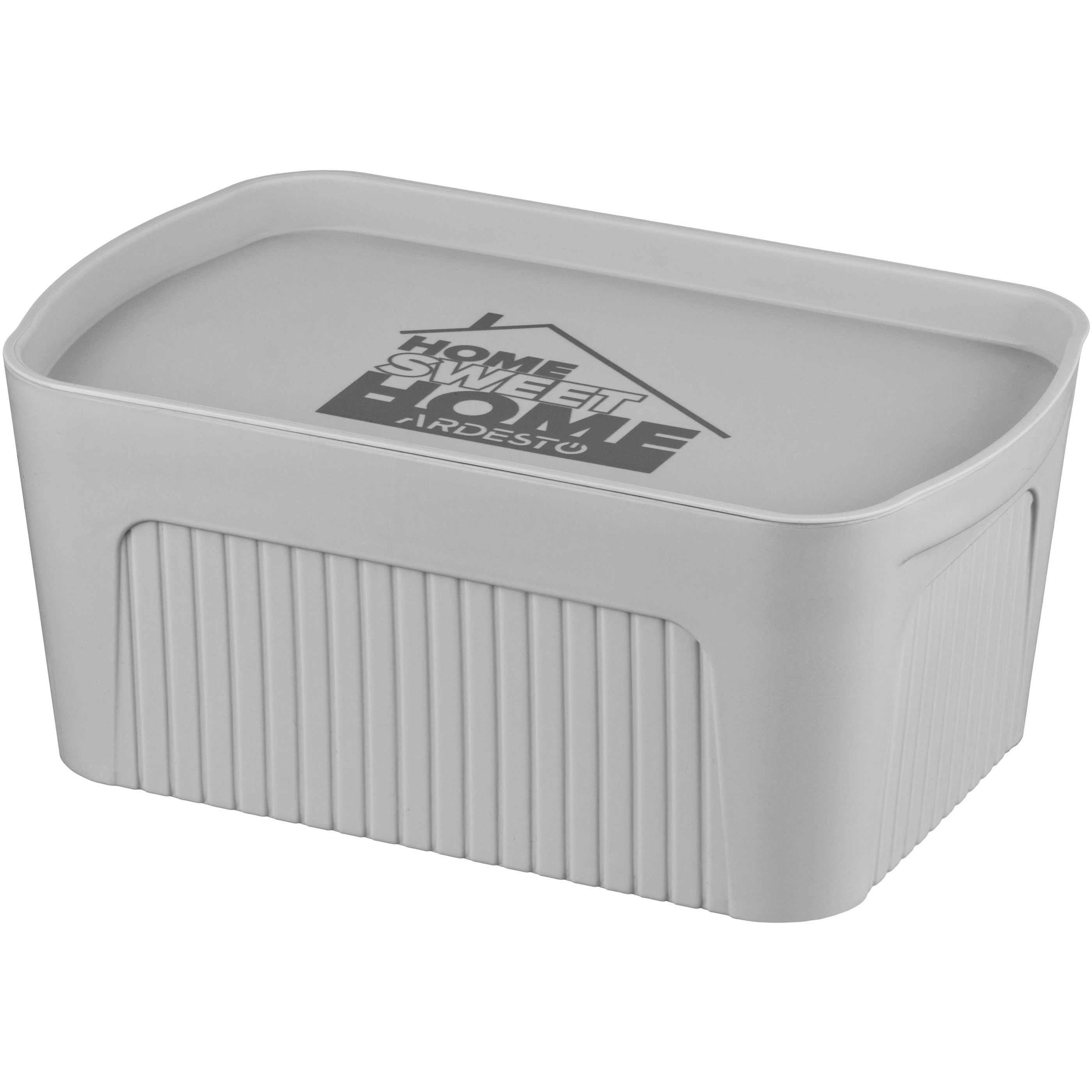 Кошик для зберігання ARDESTO 32х21.5х14см з кришкою 6л сірий (ARHC2506G)фото1