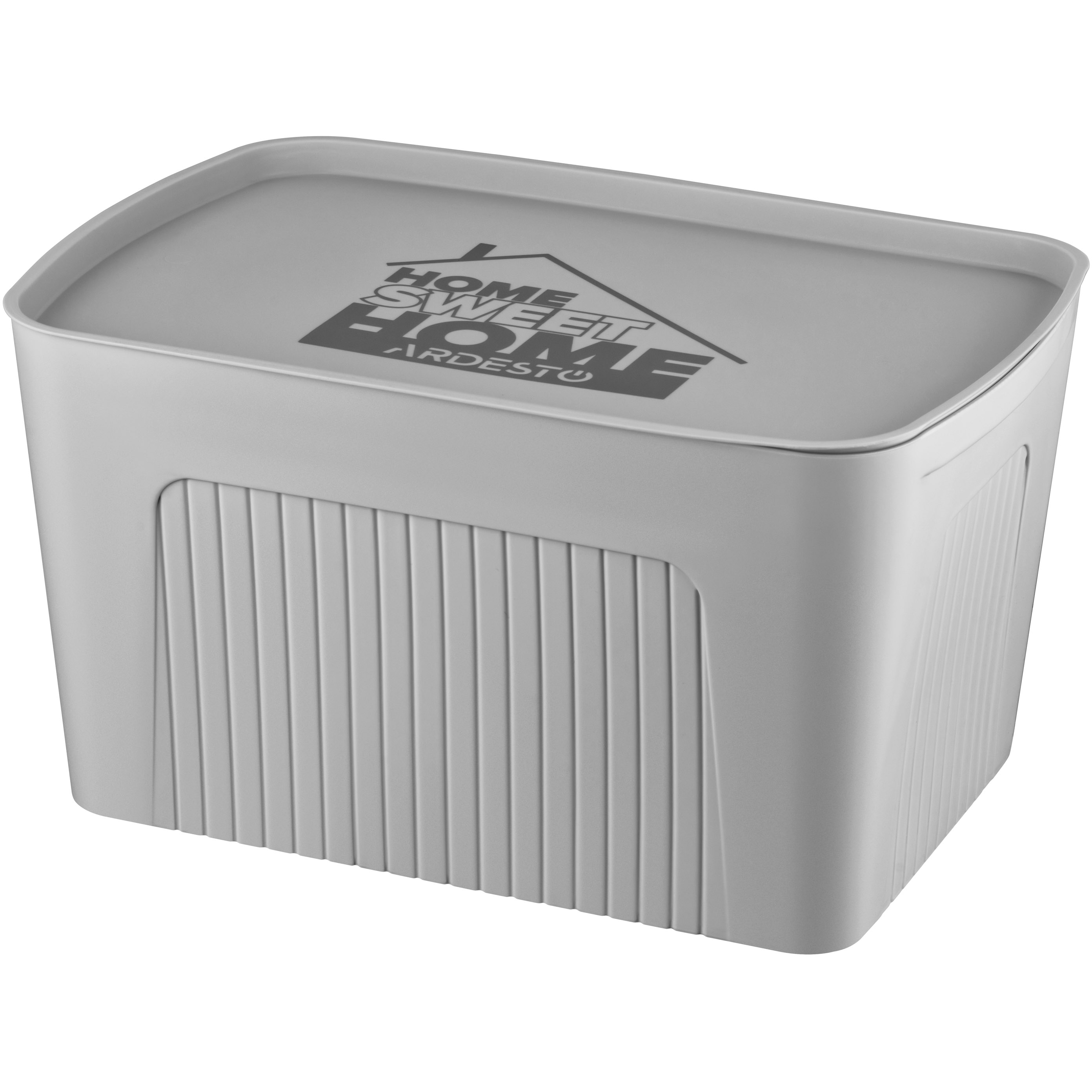 Кошик для зберігання ARDESTO 45.5х31х24.5см з кришкою 23л сірий (ARHC2523G)фото1