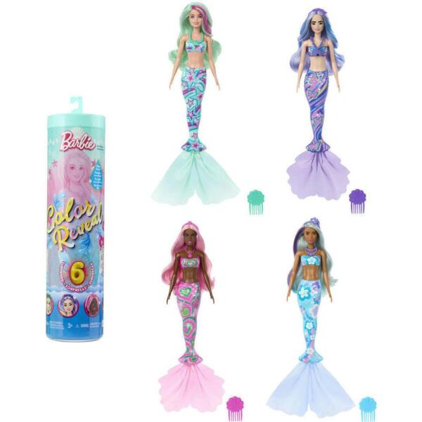 

Кукла «Цветное перевоплощение» Barbie, серия «Тайны моря» (сюрприз) (HRK12)