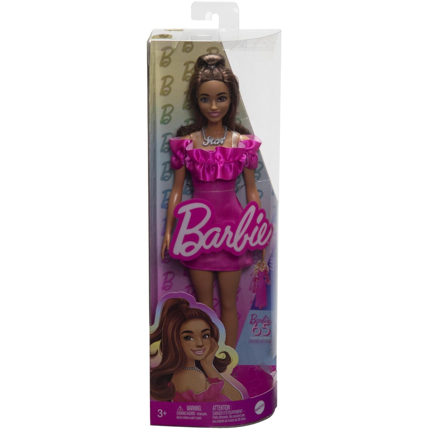 Лялька Barbie "Модниця" в рожевій мінісукні з рюшами (HRH15)фото