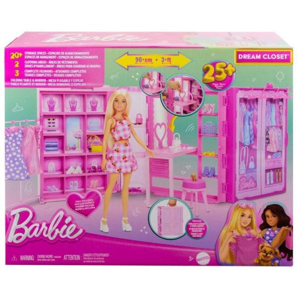 

Стильная гардеробная Barbie с куклой (HXD58)