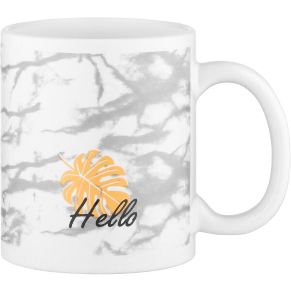 

Чашка Ardesto Hello, 330мл, керамика, бело-серый