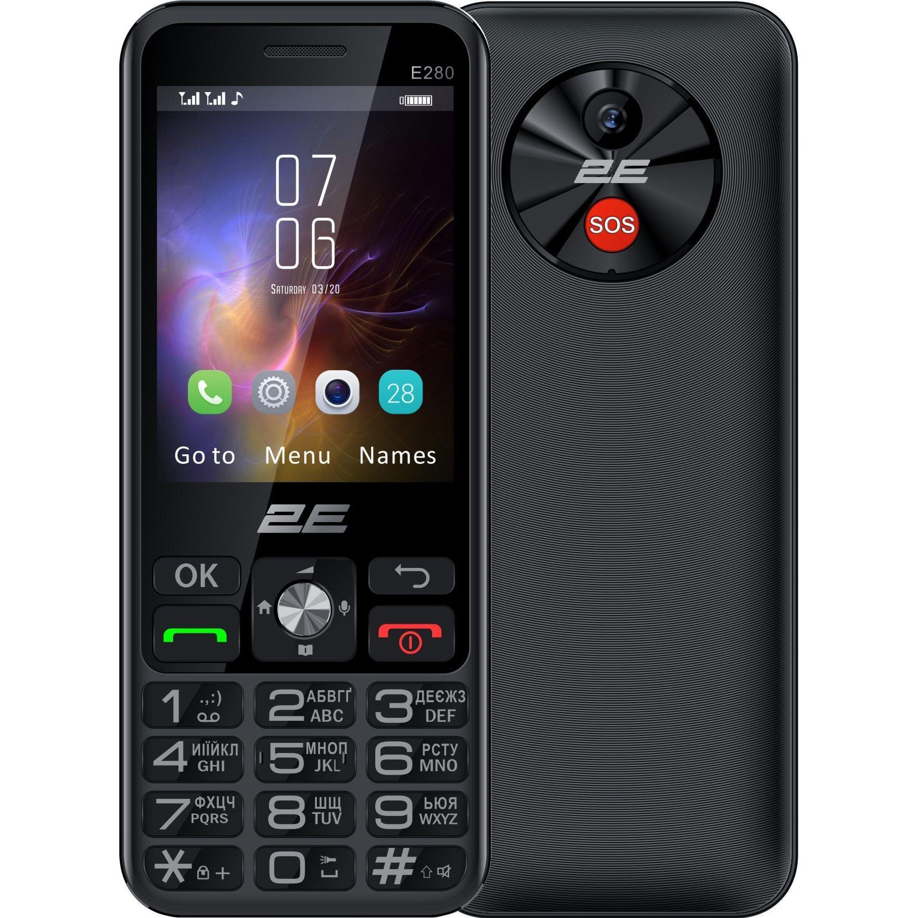 Мобильный телефон 2E E280 (2025) Black (694743656220) фото 1