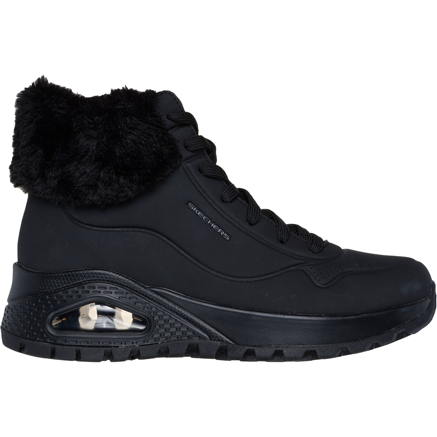 Ботинки женские Skechers Uno Rugged - Fall Air 167274 BBK 37.5 (7.5 US) черные фото 