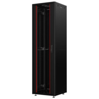 Шкаф MIRSAN 19", 12U, GTN SERVER, стеклянная дверь, 600x1000 мм, максимально 1000 кг, черный