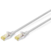 Патч-корд DIGITUS CAT 6a S-FTP, 1м, AWG 26/7, Cu, LSZH, сірий, 10шт.