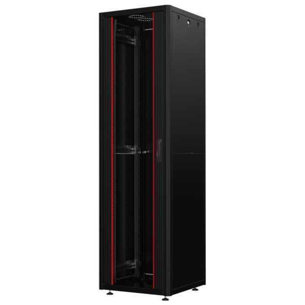 

Шкаф MIRSAN 19", 36U, GTN SERVER, стеклянная дверь, 800x800 мм, максимально 1000 кг, черный