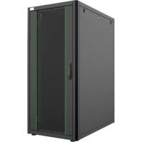Шкаф MIRSAN 19", 26U, GTN SERVER, стеклянная дверь, 600x1000 мм, максимально 1000 кг, черный