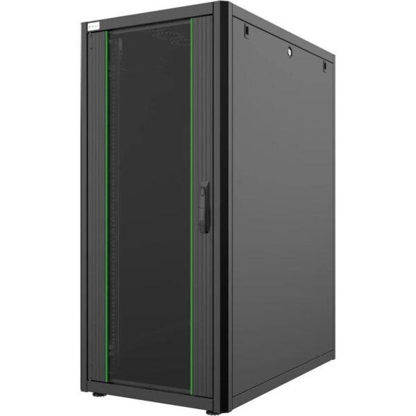

Шкаф MIRSAN 19", 26U, GTN SERVER, стеклянная дверь, 600x1000 мм, максимально 1000 кг, черный