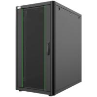 Шкаф MIRSAN 19", 22U, GTN SERVER, стеклянная дверь, 600x1000 мм, максимально 1000 кг, черный