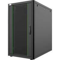 Шкаф MIRSAN 19", 20U, GTN SERVER, стеклянная дверь, 600x1000 мм, максимально 1000 кг, черный
