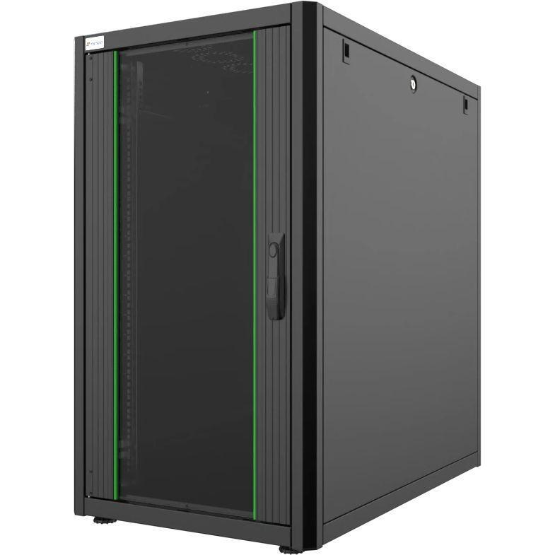 Шафа MIRSAN 19", 20U, GTN SERVER, склянні двері, 600x1000 мм, максимально 1000 кг, чорнафото1