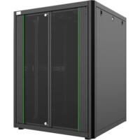 Шкаф MIRSAN 19", 20U, GTN SERVER, стеклянная дверь, 800x800 мм, максимально 1000 кг, черный
