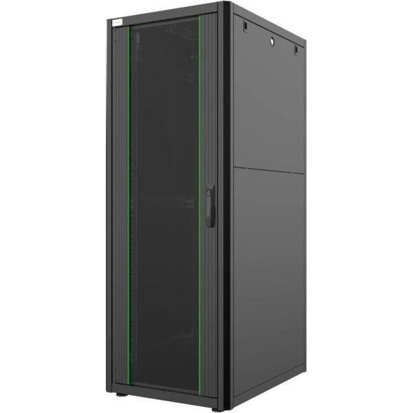 

Шкаф MIRSAN 19", 32U, GTN SERVER, стеклянная дверь, 600x800 мм, максимально 1000 кг, черный