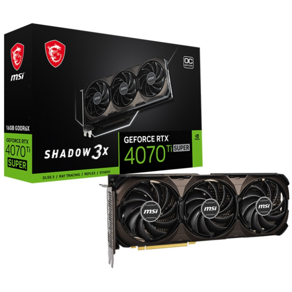 Акція на Видеокарта MSI GeForce RTX 4070 Ti SUPER 16GB GDDR6X SHADOW 3X OC від MOYO