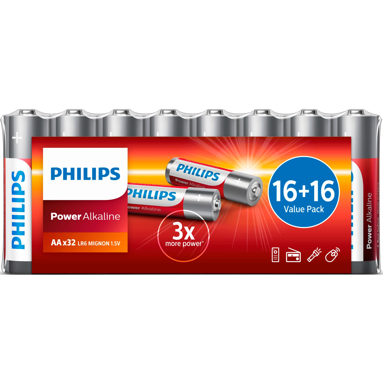 Батарейка Philips Power Alkaline AA 32 (LR6P32FV/10) фото 