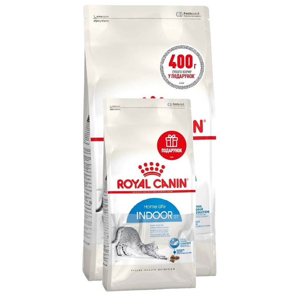 Сухой корм для домашних котов Royal Canin Indoor 2кг + 400г фото 