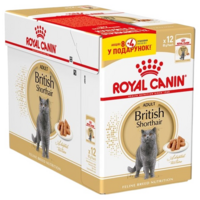 Влажный корм для котов породы Британская короткошерстная Royal Canin British Shorthair Adult 8 + 4 * 85г